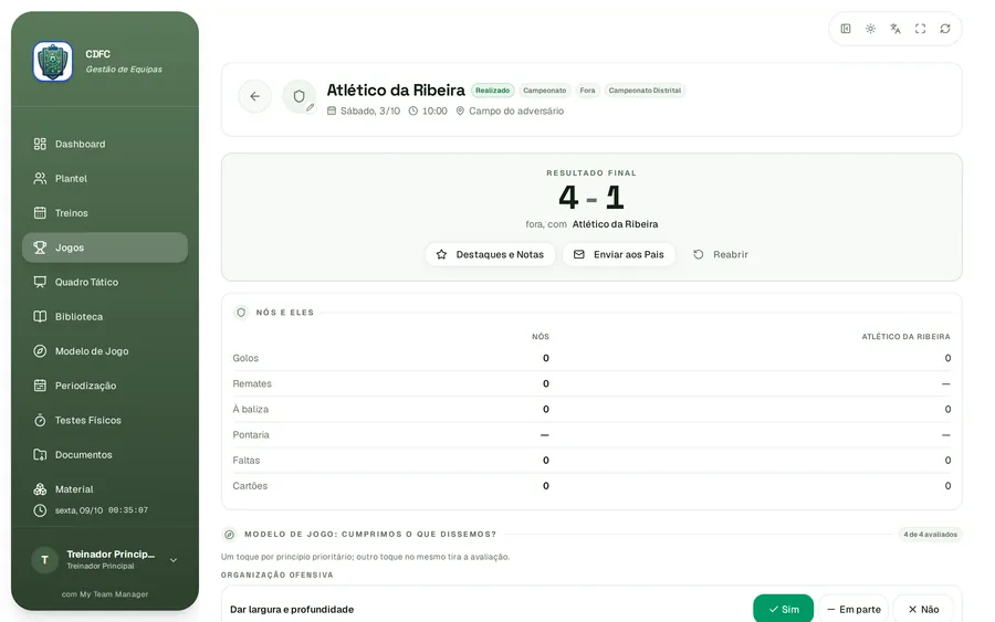 Um jogo realizado com os lances e as avaliações